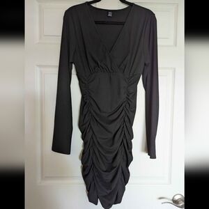 Black Ruched Dress